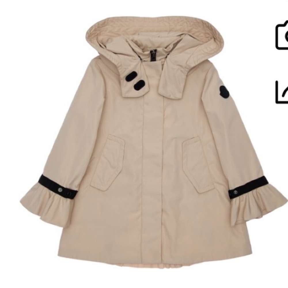 Moncler Kids' Beige Hooded Raincoat